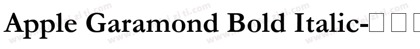 Apple Garamond Bold Italic字体转换